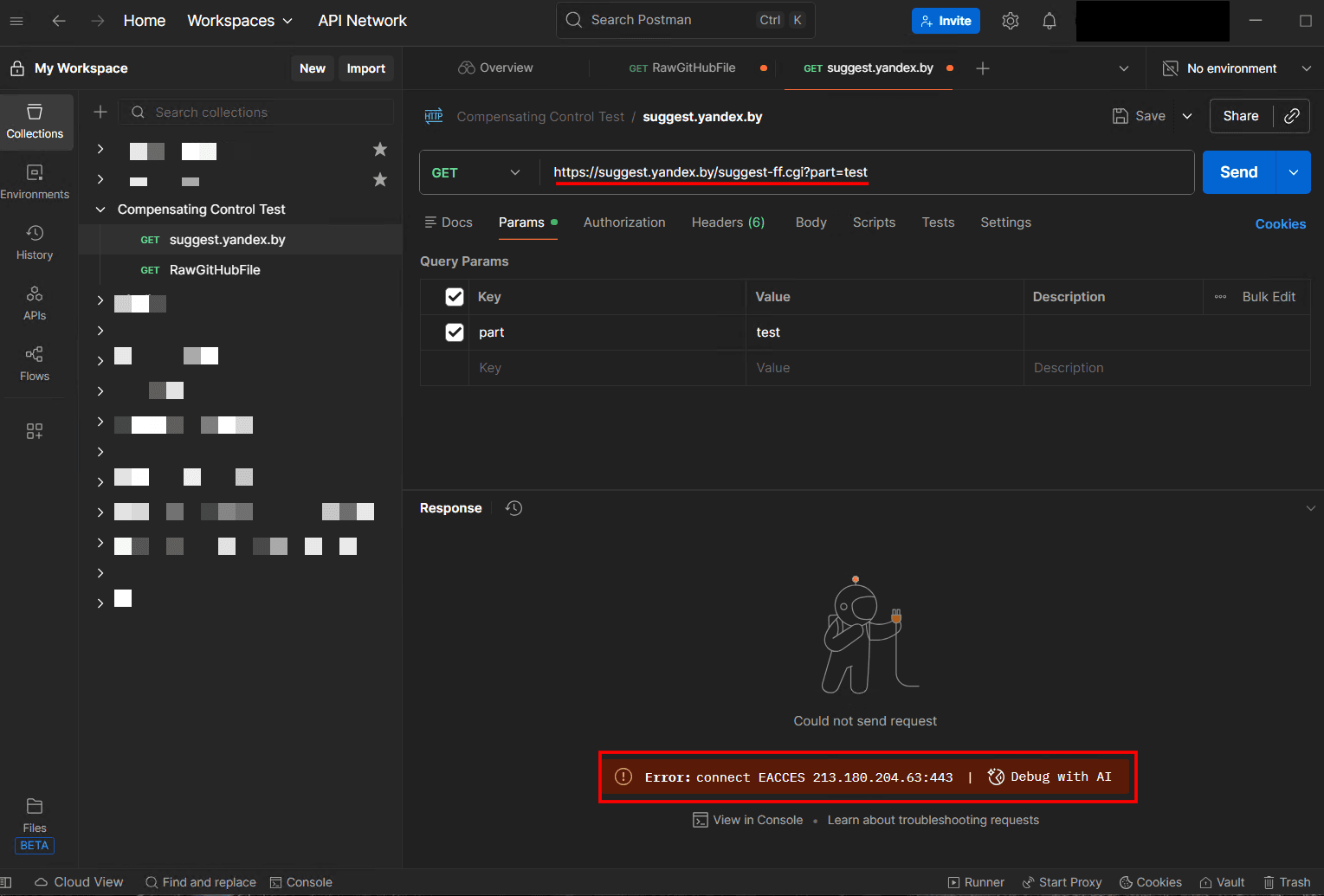 postman-request-blocked