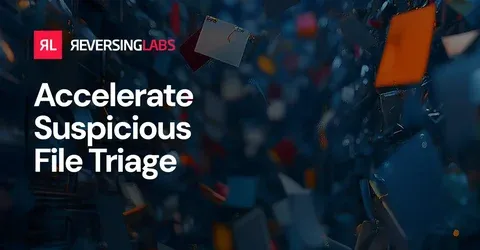 accelerate suspicious file triage text on cubist background