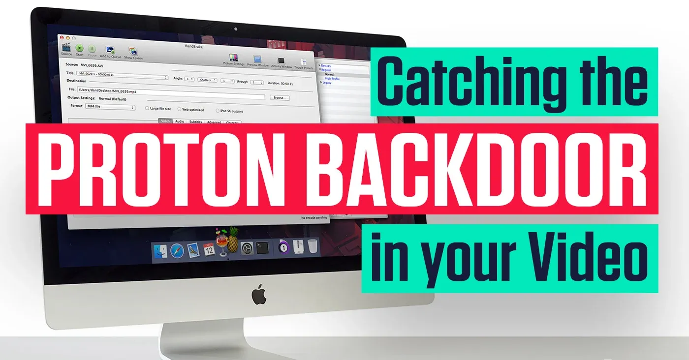 Catching the proton backdoor in your video
