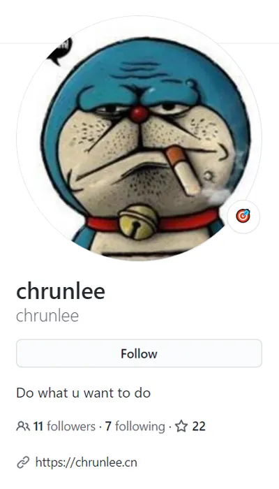 chrunlee’s github profile