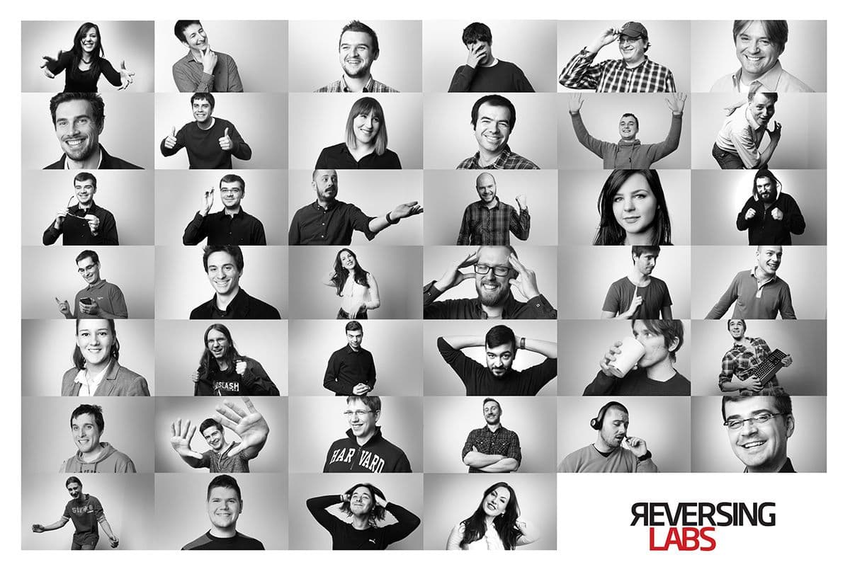 A collage of ReversingLabs employees