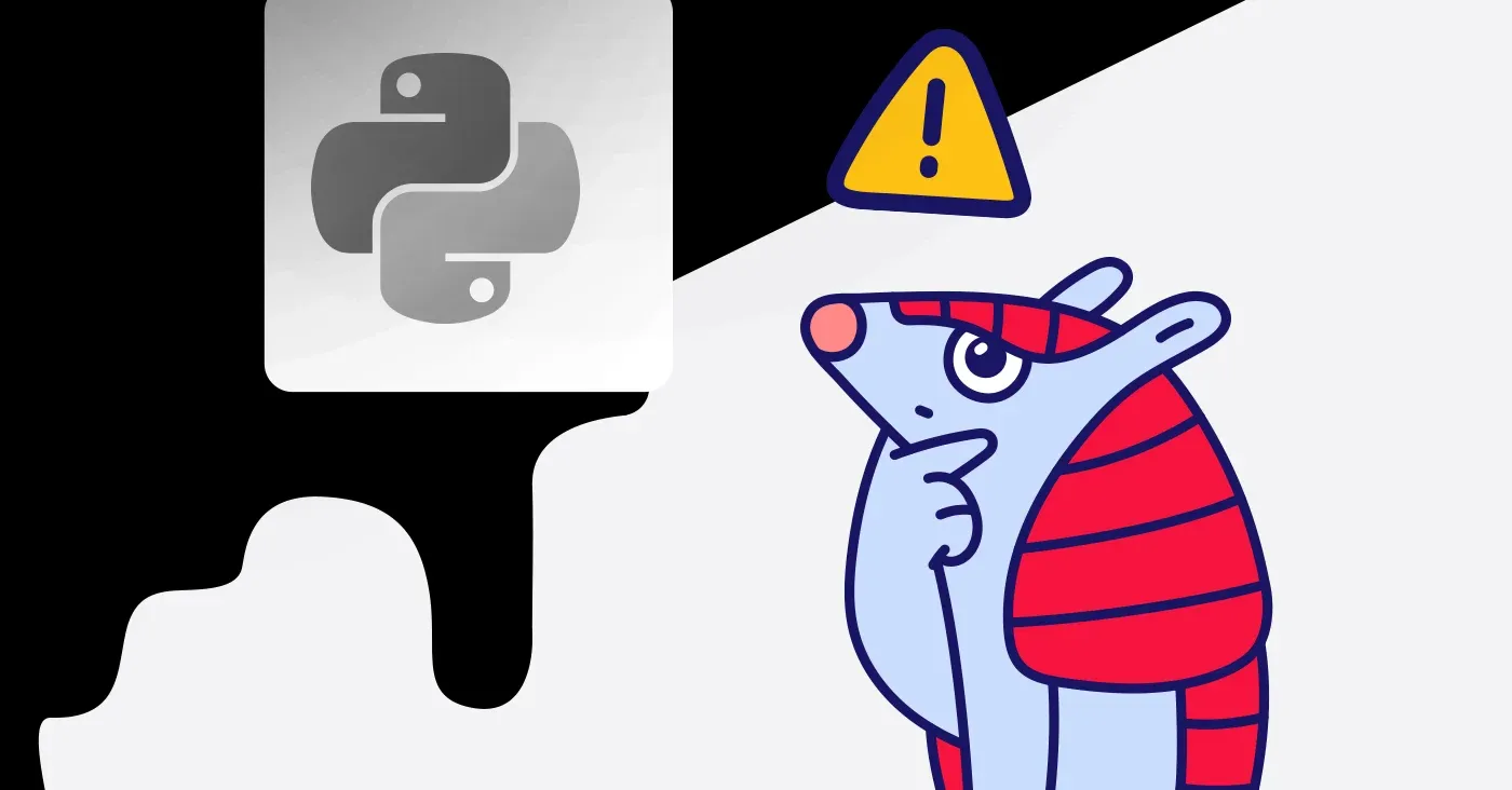 confused armadillo looking at pypi logo