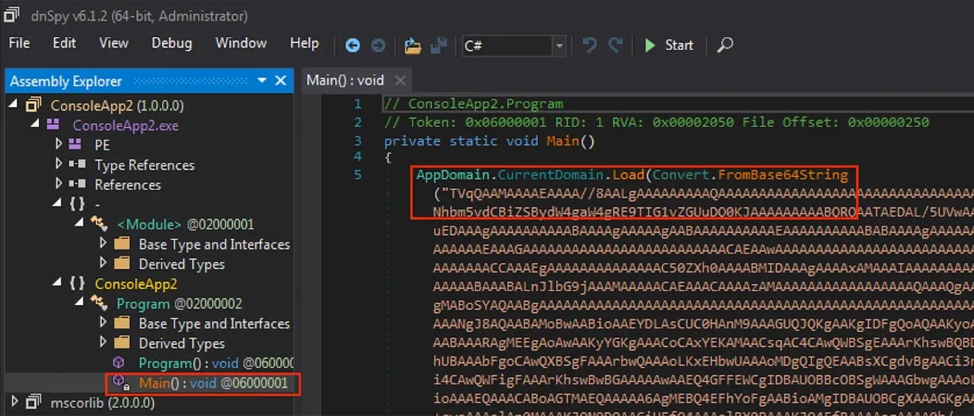 Base64 Payload Embedded in .NET Binary