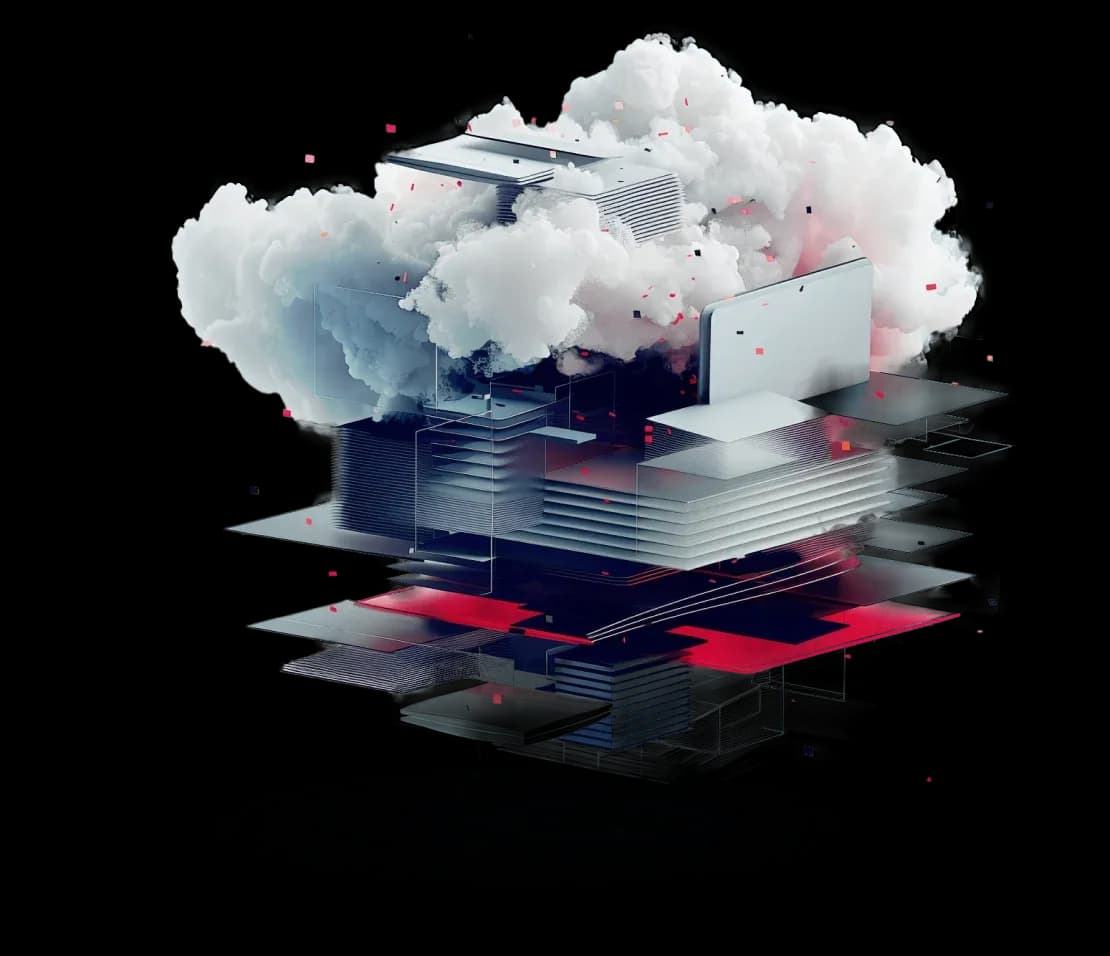 cloud coming out of geometric structure