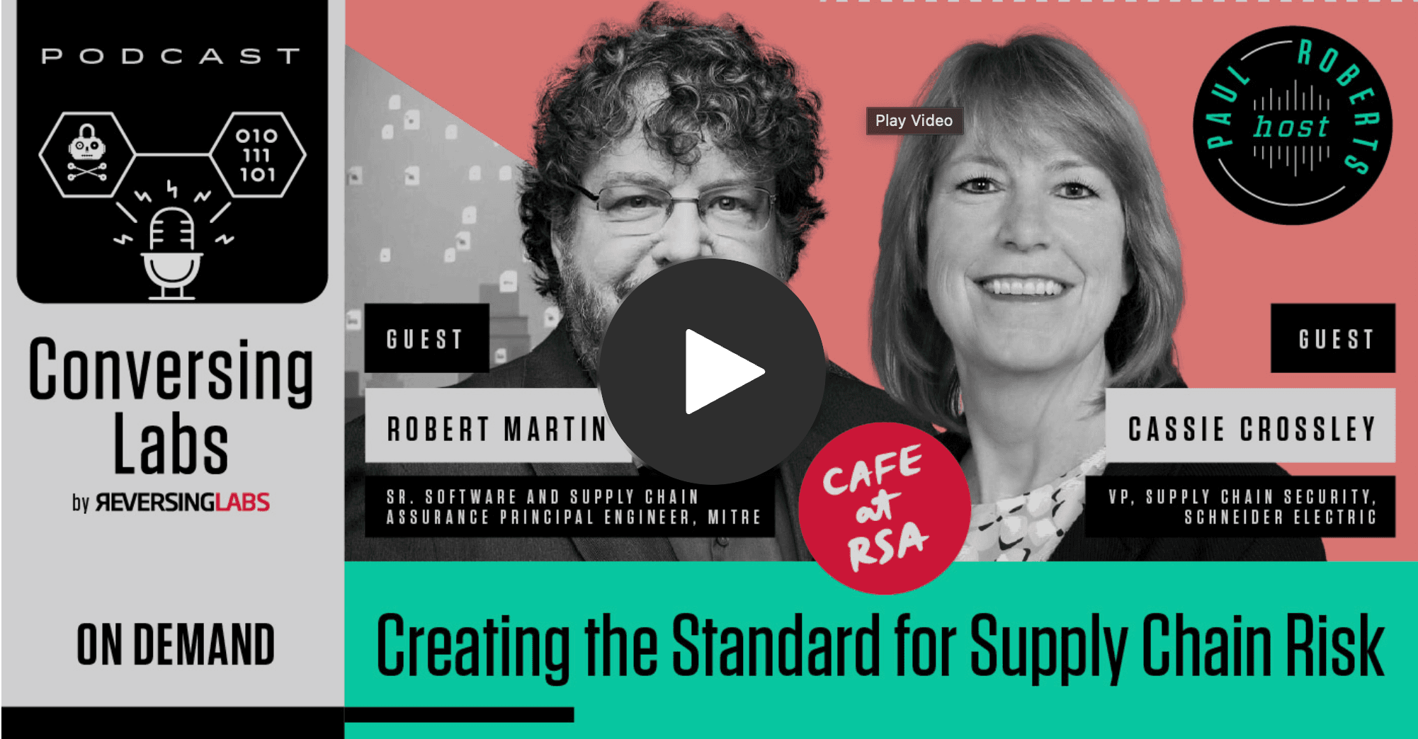 creating the standard for supply chain risk podcast title card