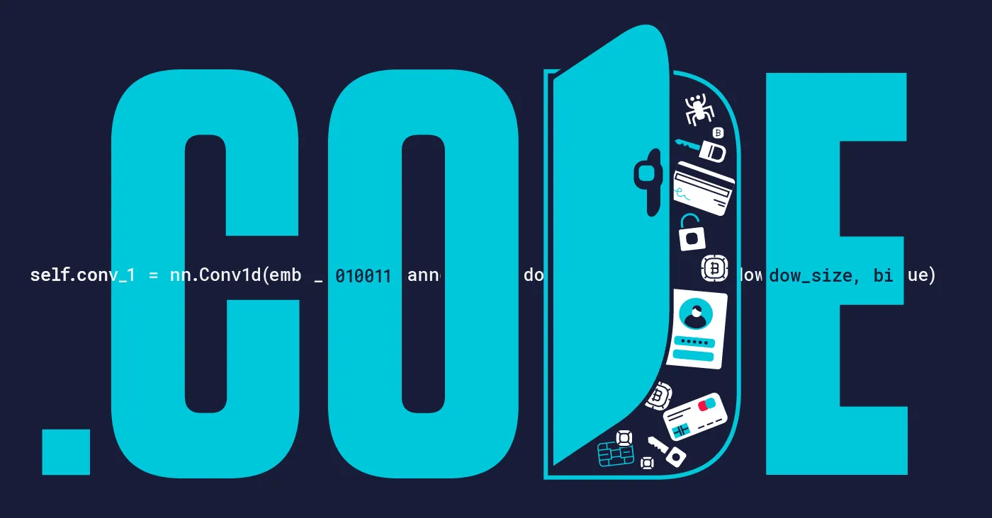 the word code with the d opening like a door