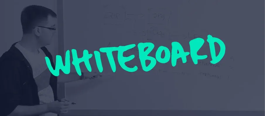 Whiteboard green text