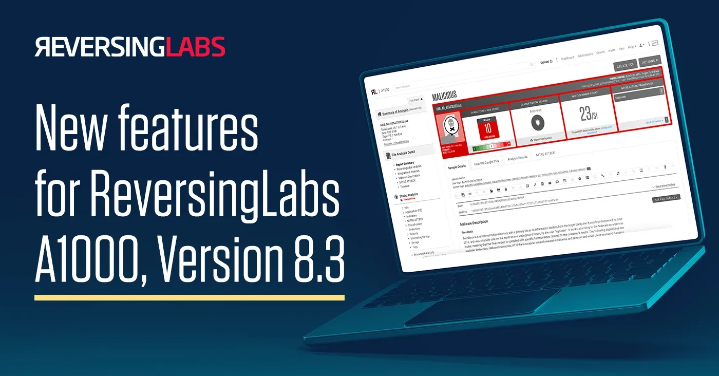 new features for reversinglabs a1000 version 8.3