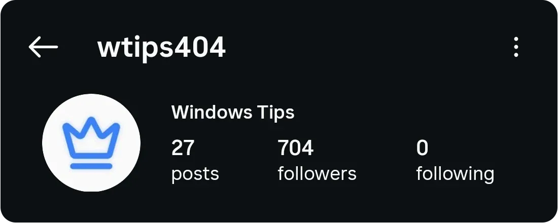screenshot of the malicious user, showing their profile picture: A blue outline of a crown on a white background.