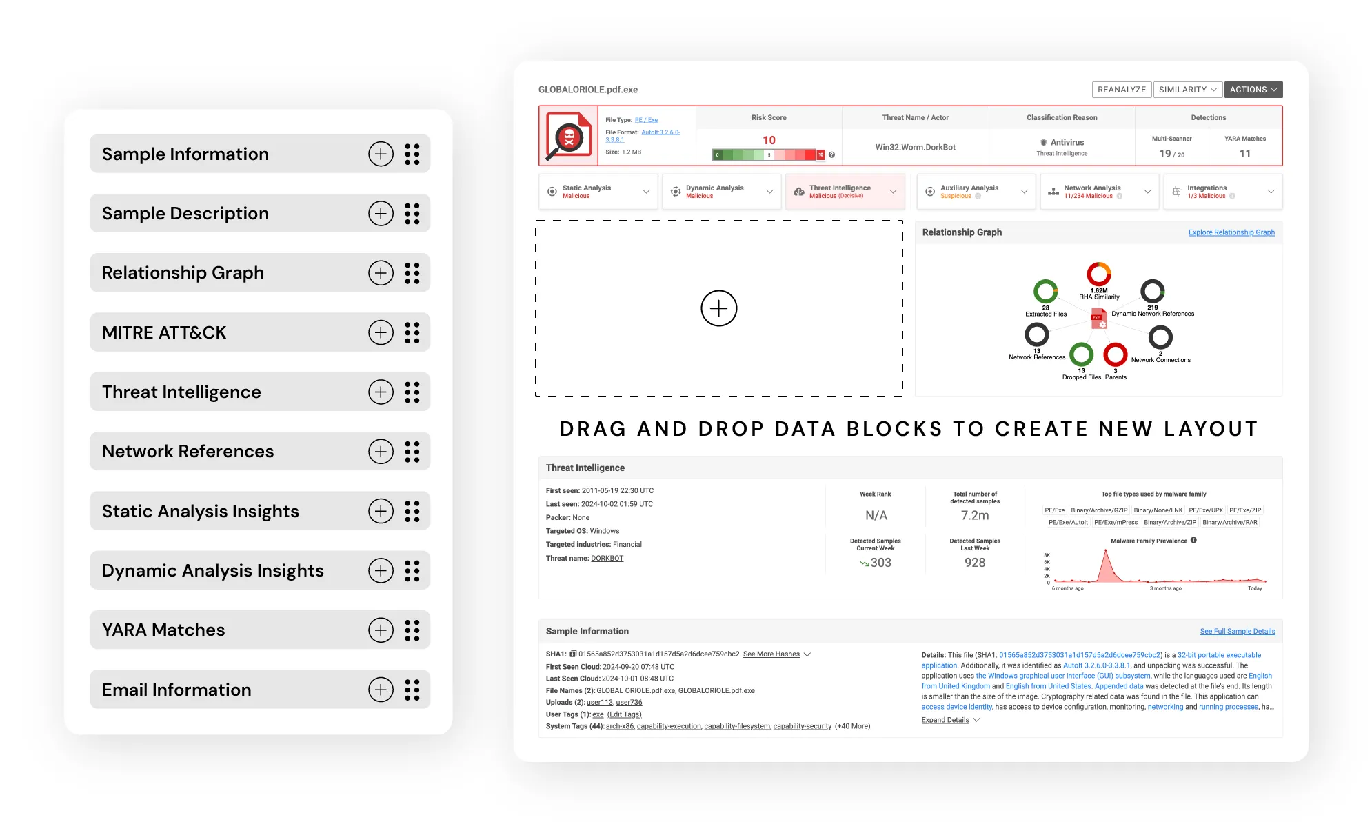dashboard drag and drop