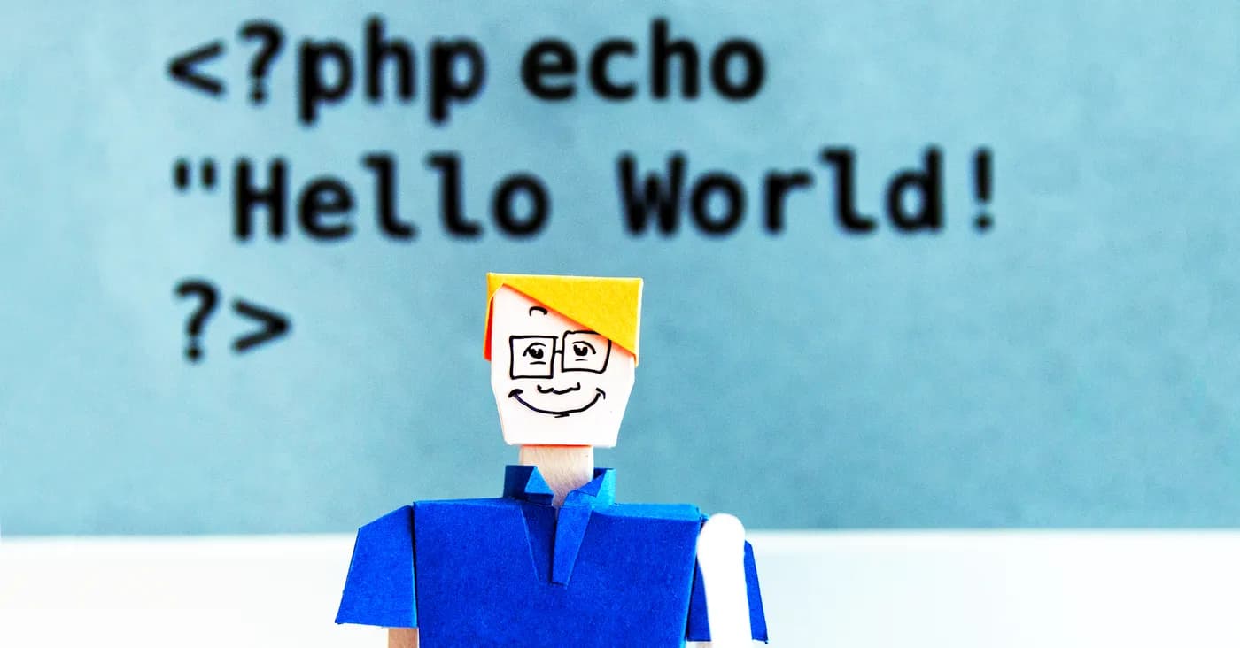 php echo hello world in code