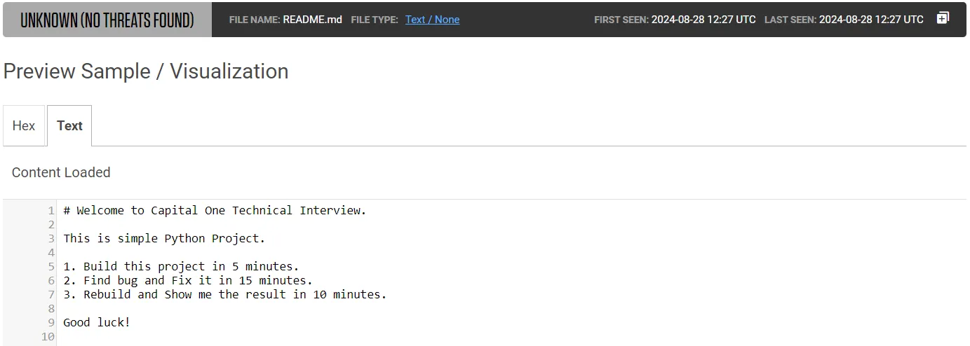 Urgency messages in README file from the Python_Skill_Test project