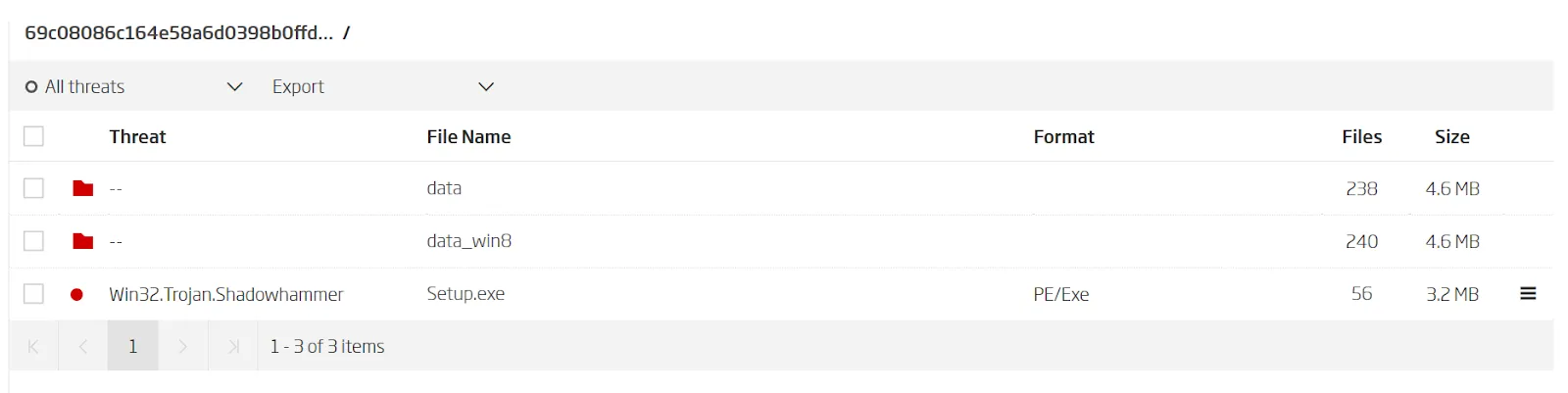 Infected ASUS installation package - courtesy of Kaspersky Labs