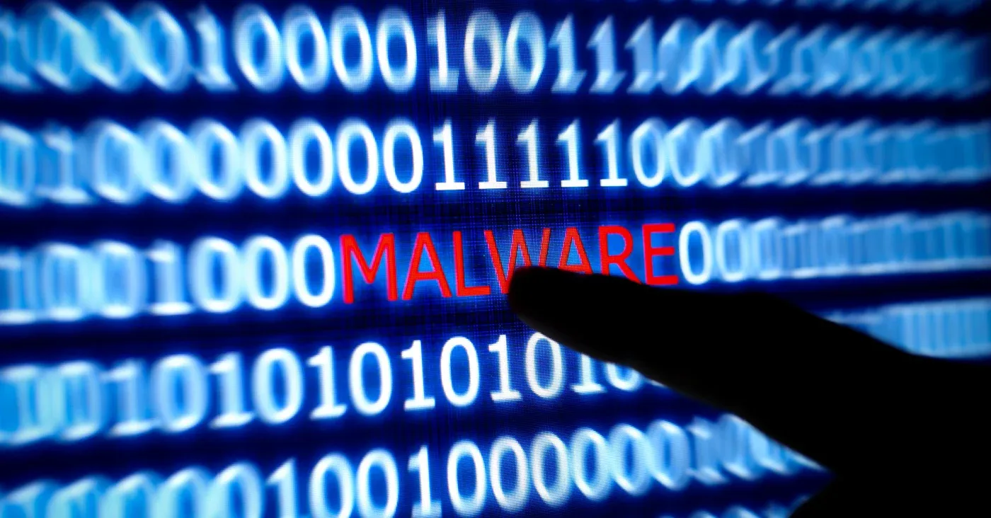 red malware written among binary code