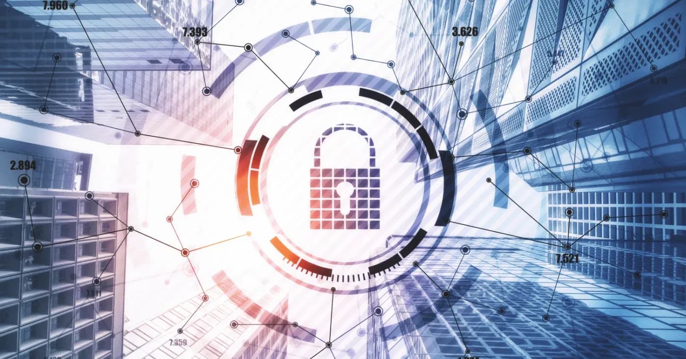 lock and constellations in between skyscrapers