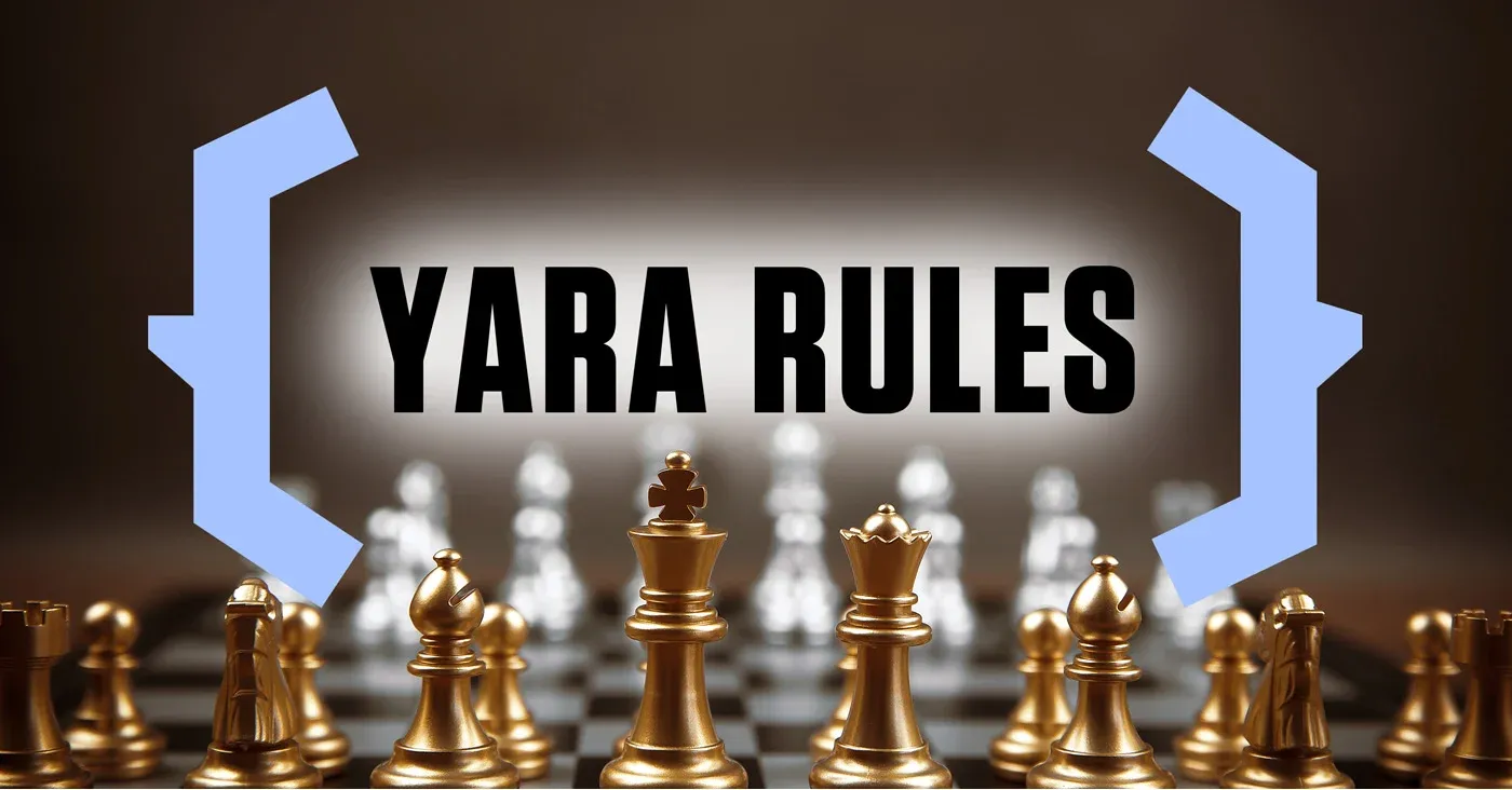 text saying yara rules above golden chess pieces