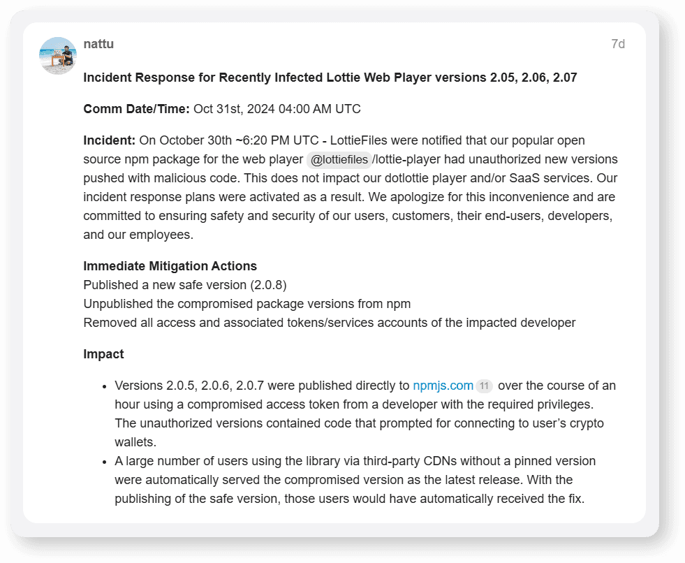 incident response lottie