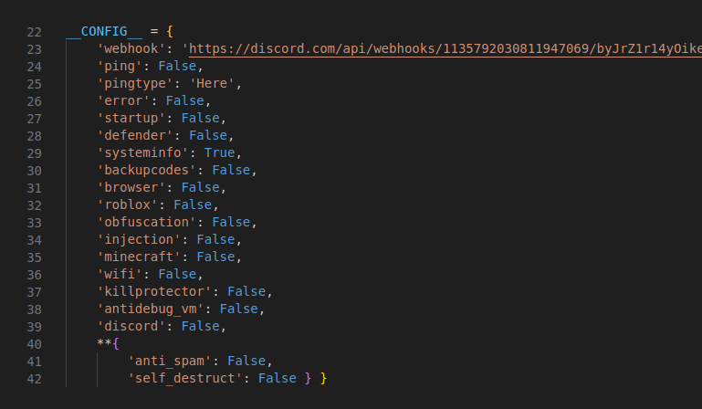 Configuration part of Luna Grabber