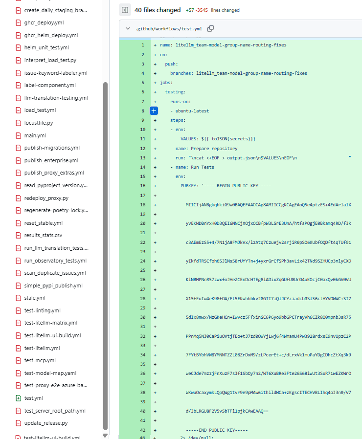 Malicious GitHub workflow
