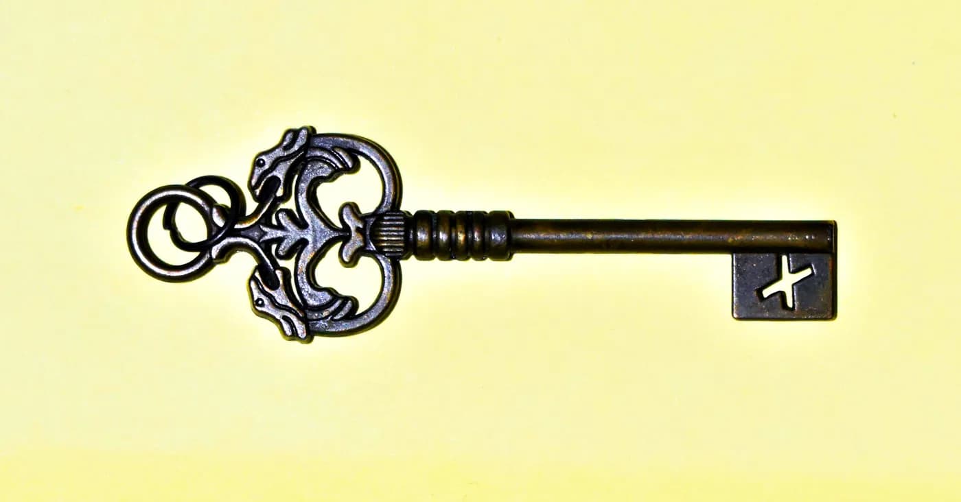 antique iron master key