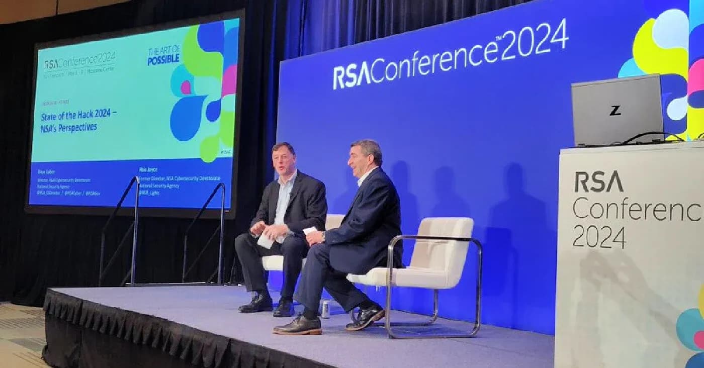 two men in chairs at rsa conference