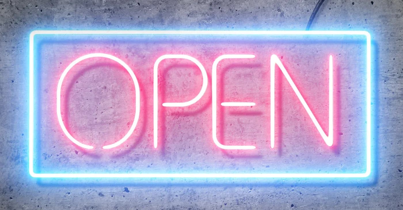 neon open sign