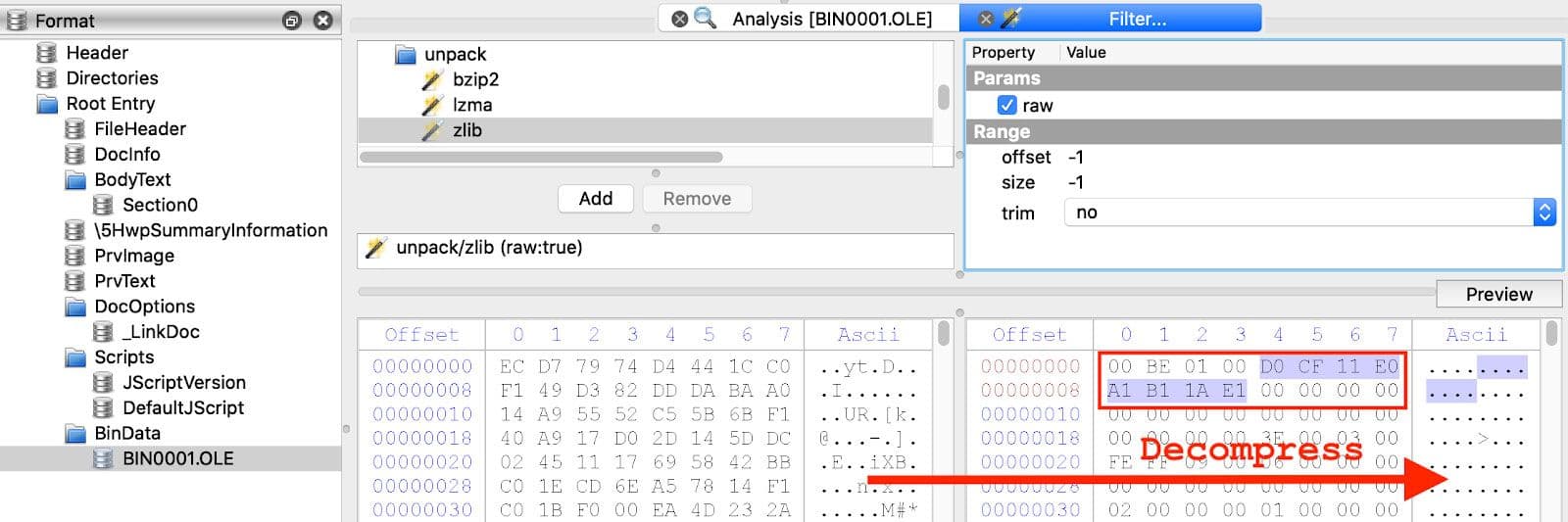 BinData Stream with Compound File