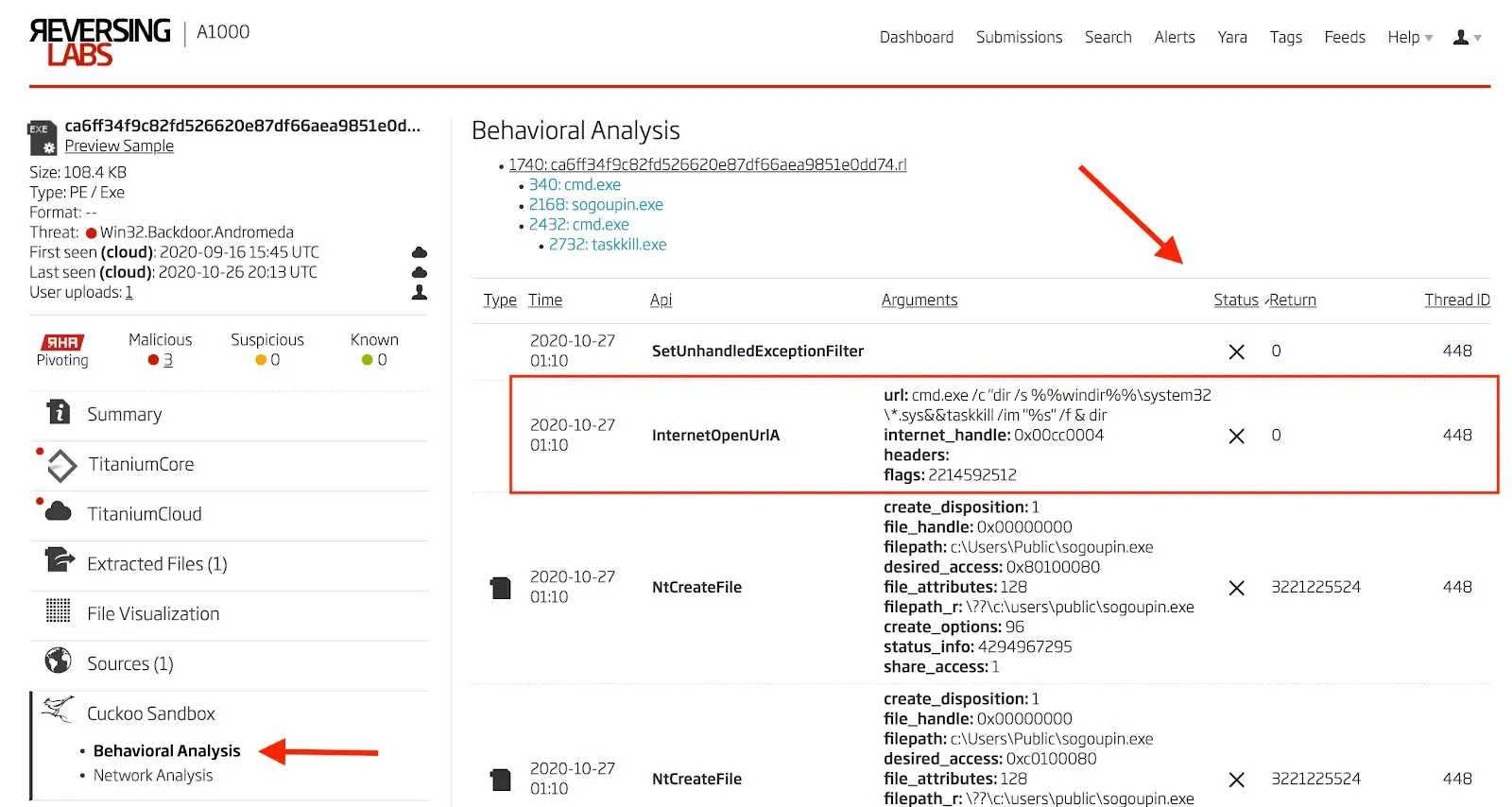 Failed API Call to InternetOpenUrlA