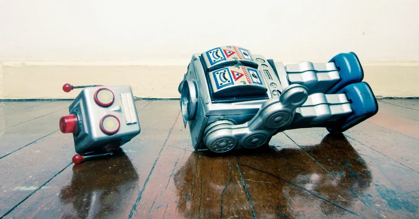 decapitated robot toy