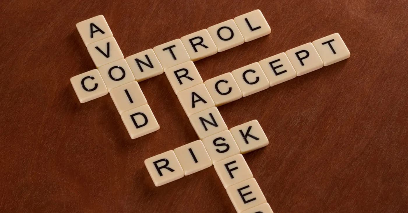 ceramic letter tiles intersecting spelling out avoid control transfer accept risk