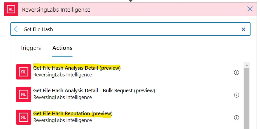 ReversingLabs get file hash
