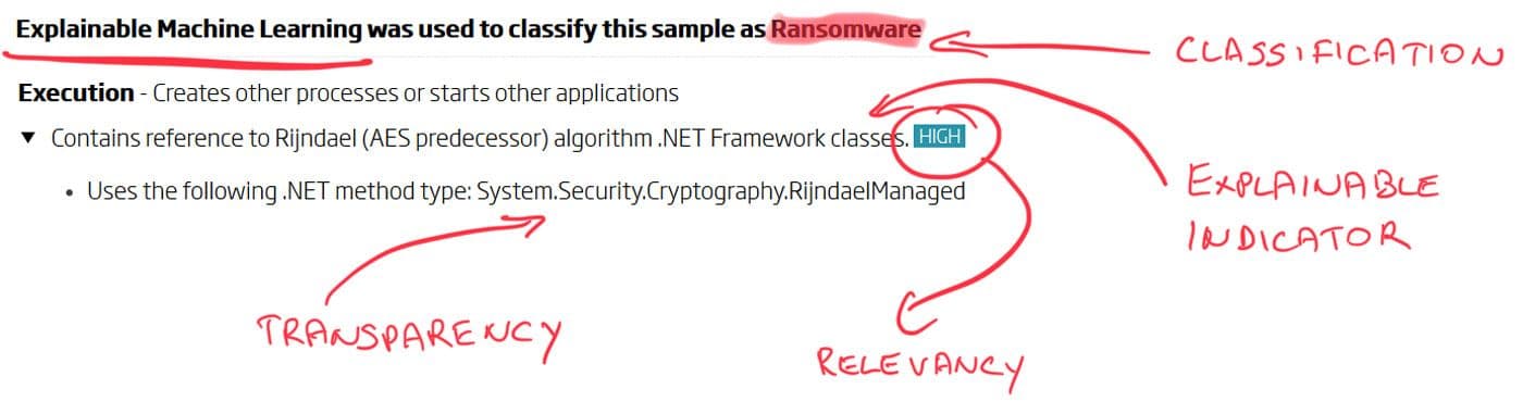 ReversingLabs A1000 indicators view Explainable classification with transparent and relevant indicators