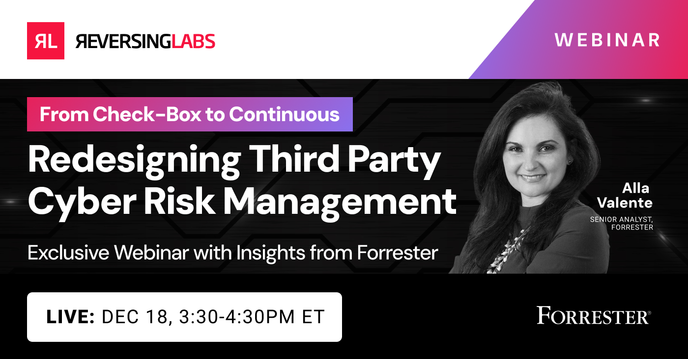 Webinar: Forrester: Redesigning Third Cyber Party Risk Management